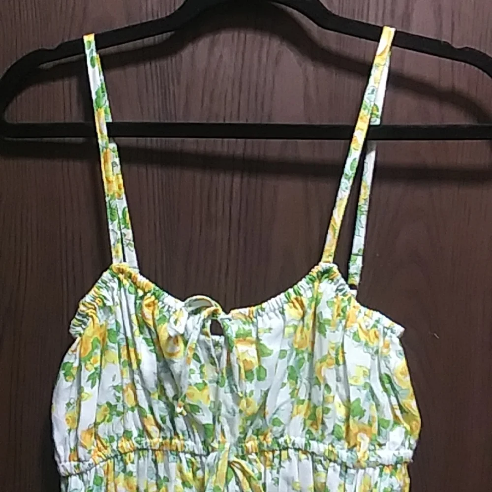 NWT FAITHFULL THE BRAND Smocked Floral Linen Crop Top - Picture 6 of 9